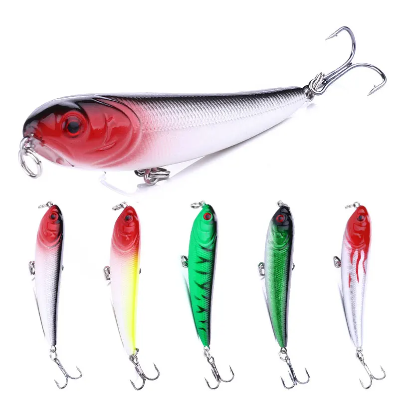 1 шт. Топ воды Рыбная приманка вобблер жесткий Пластик искусственный гладкие