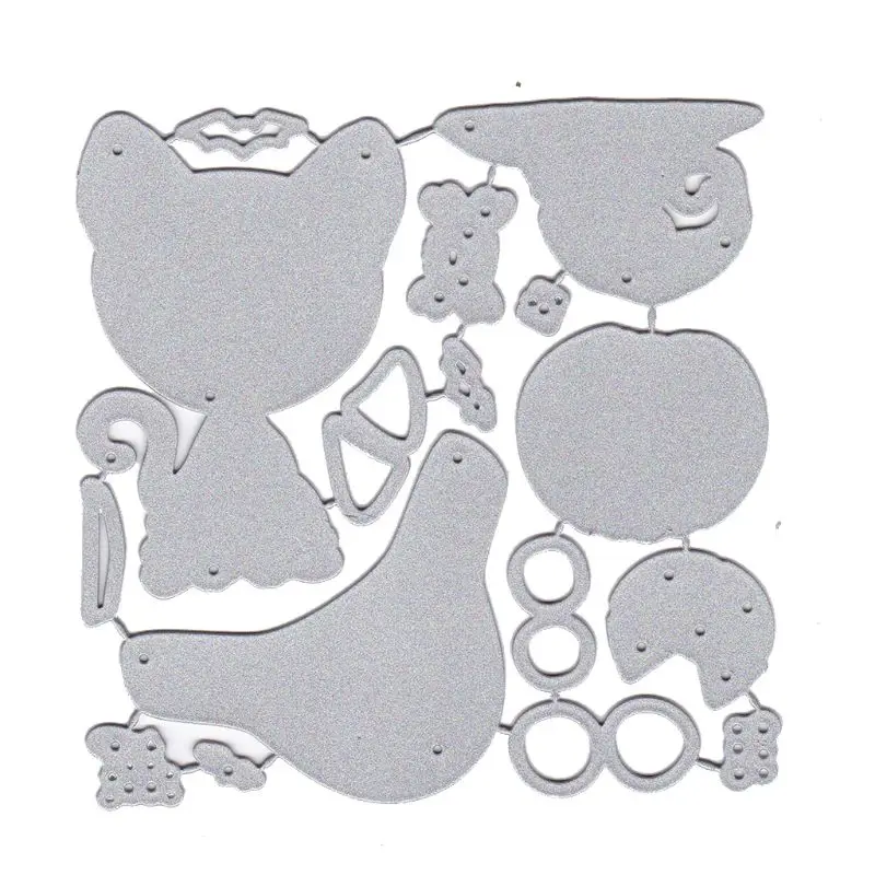 

Halloween Cat Pumpkin Metal Cutting Dies Stencil DIY Scrapbooking Album Stamp 57BB
