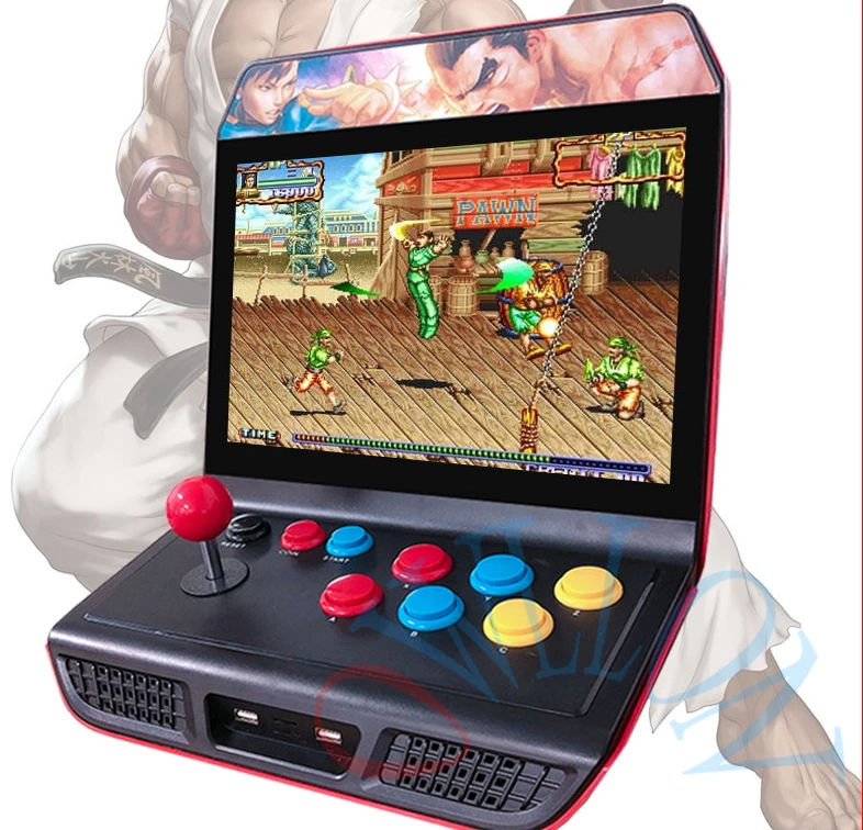 Powkiddy новая A10 12 дюймов HD экран 4 Гб Ретро игровая консоль с коромыслом аркадная ностальгическая боевая игра поддержка подключение к телевизору
