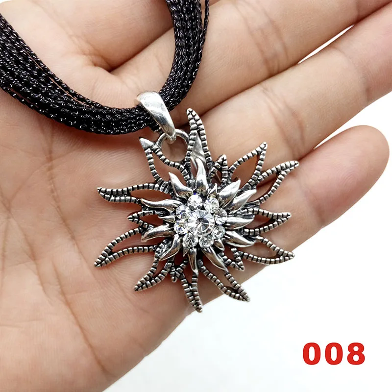 Винтажное резное ожерелье с подвеской в виде цветов Edelweiss традиционное женское