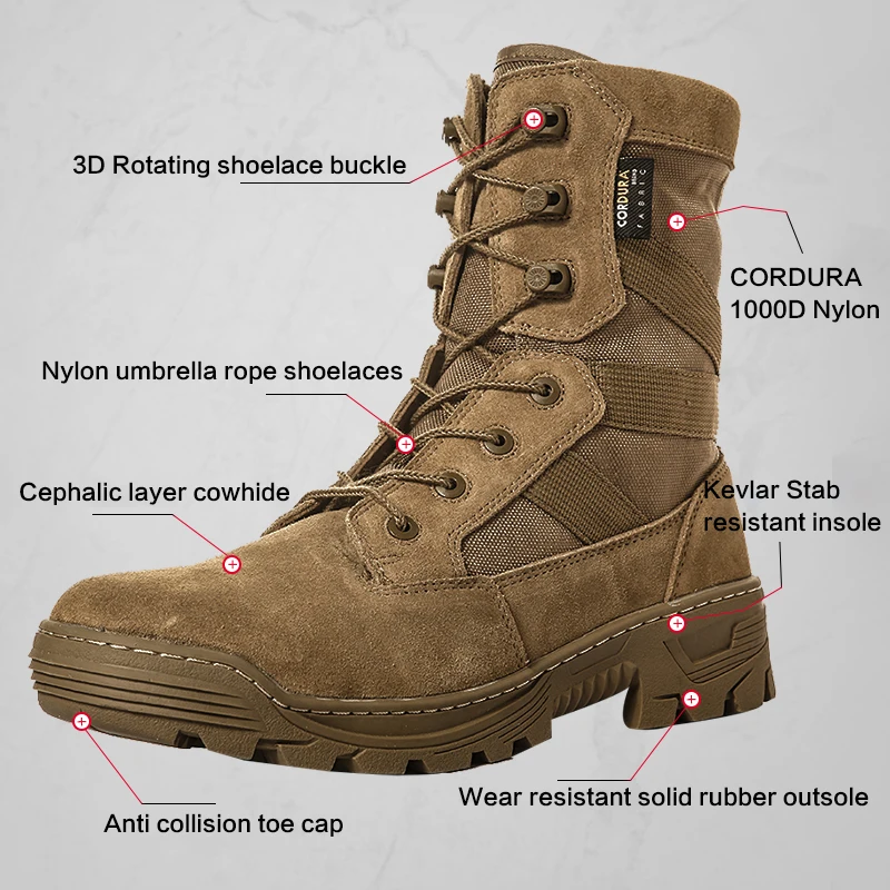 ANTARCTICA Trekking Hiking Shoes Men Military Tactical Combat Layer Leather Work Sport Boots Nylon Waterproof Sneakers Women