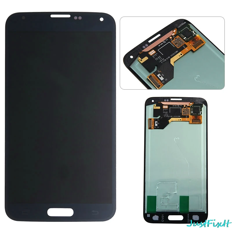 ЖК дисплей и сенсорный датчик в сборе для Samsung Galaxy S5 G900F G900R G900H G900M|Экраны мобильных