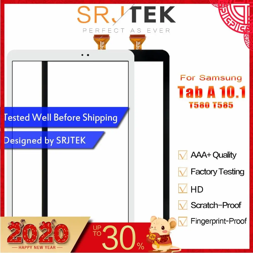 Srjtek 10,1 для samsung Galaxy Tab A 10,1 T580 T585 SM-T580 SM-T585 сенсорный экран дигитайзер сенсор стеклянная панель Замена планшета