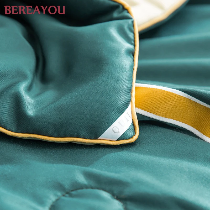 Роскошное стеганое одеяло с эффектом потертости Хлопковое наполнителем летнее