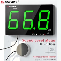 sndway 30 130db wall mounted digital sound table sound level meter for audio db level decibel meter noise analog vu green light