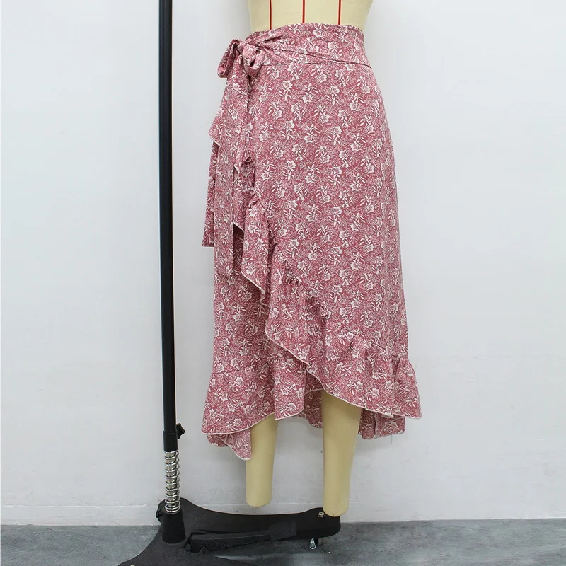 

Diseyar Tie Dye Printed Skirts Y2K Frill Long Mid-Calf Straight Skirts Women High Waist Cute Retro Party Outfits Streetwear