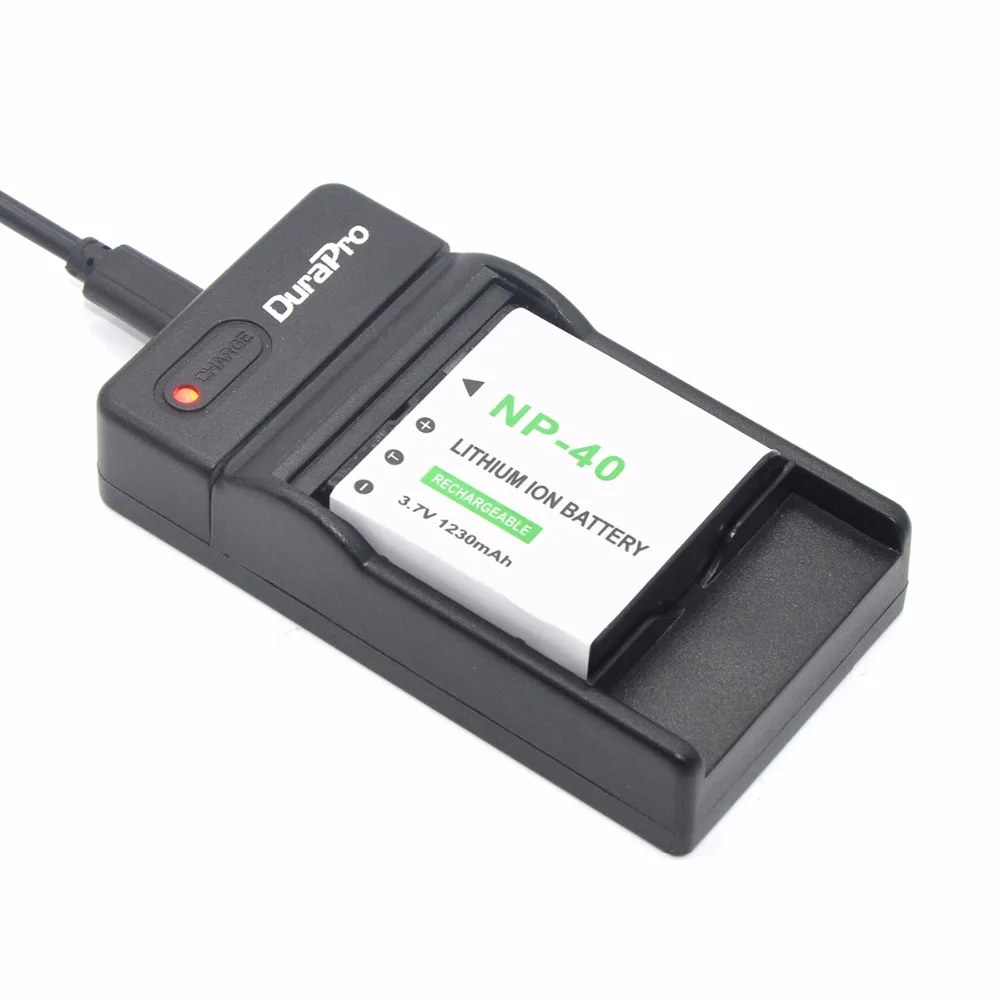 Аккумуляторная литий ионная батарея и USB зарядное устройство для Casio NP 40 FC100 FC150