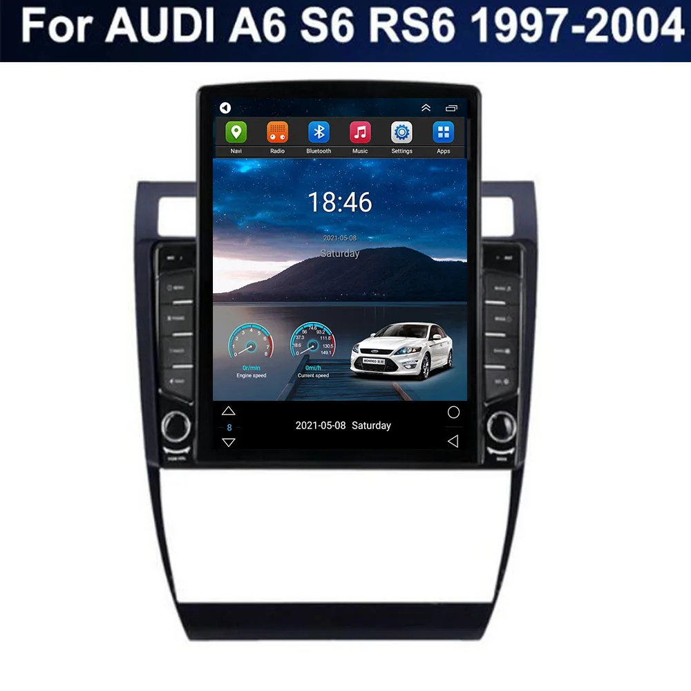 

9.7" Android 11 For AUDI A6 S6 RS6 1997 1998 -2004 Tesla Type Multimedia Car Radio Player Navigation GPS No DVD