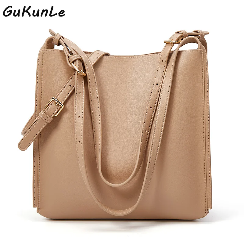 

Solid Color Big Tote Bags for Women 2021 Large Women's Bag High Capacity Women Shoulder Bag Pu Leather Women's Handbags Shopper