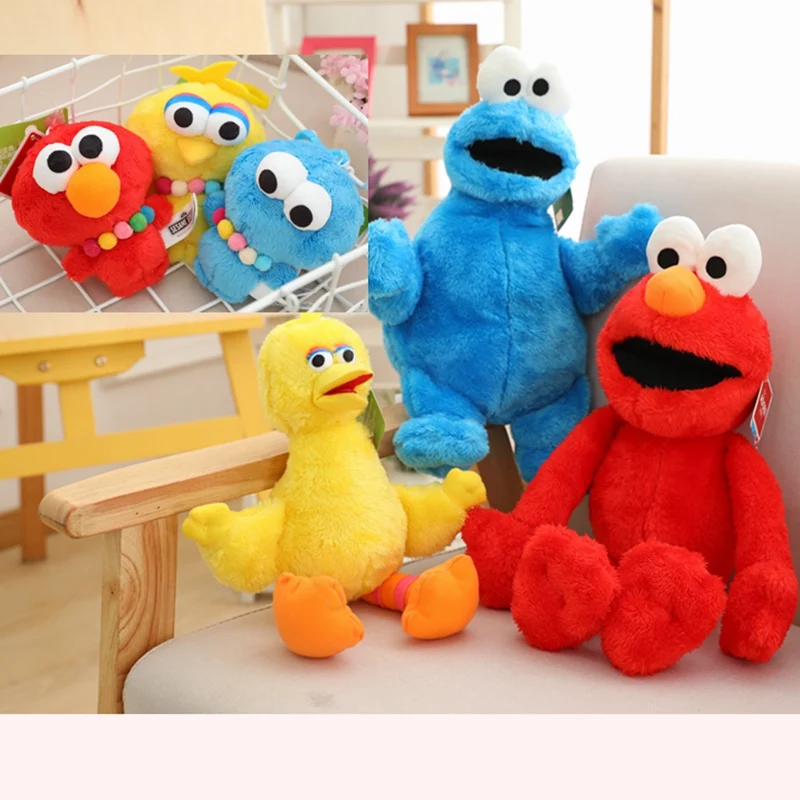 

40cm new arrive High Quality Sesame Street Elmo Cookie Big bird Soft Plush Toy Dolls Worth Collection Toys gift for kids