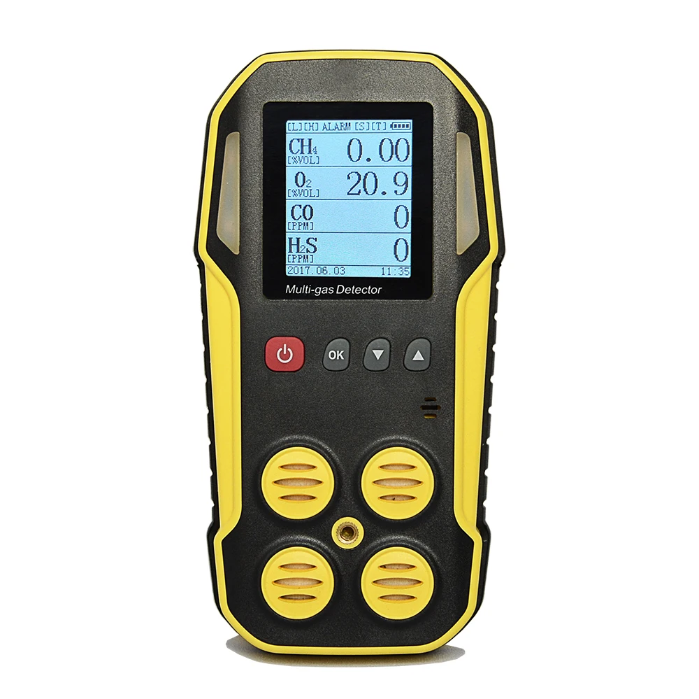 

SA1000, Portable New 5 Gas Detector for LEL, CO, O2, H2S .CO2 Gas Analyzer with IP66/67