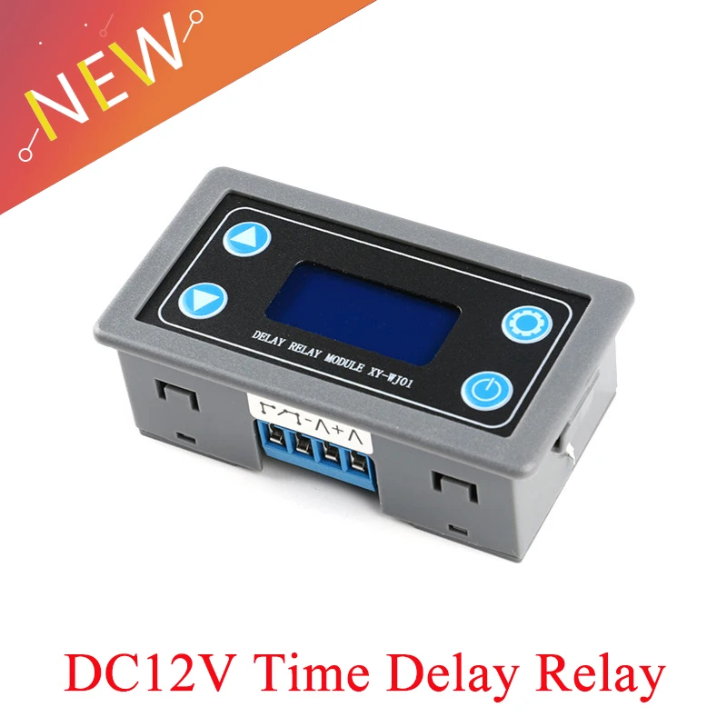 

DC12V 12V LED Digital Time Delay Relay Module Programmable Timer Relay Control Switch Timing Trigger Cycle with Case for Indoor