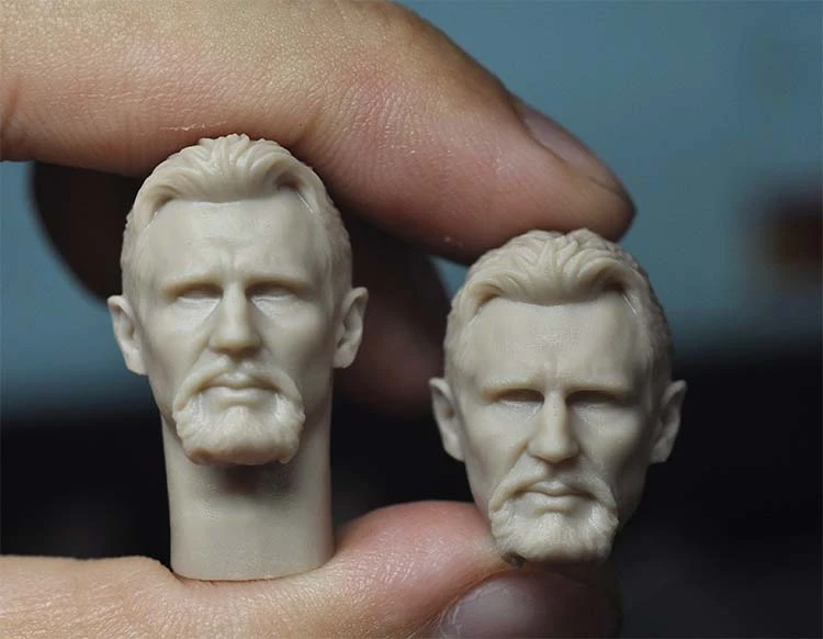 

1/12 Scale Liam Neeson Unpainted Head Models Sculpt for 6''Bodies Figures DIY