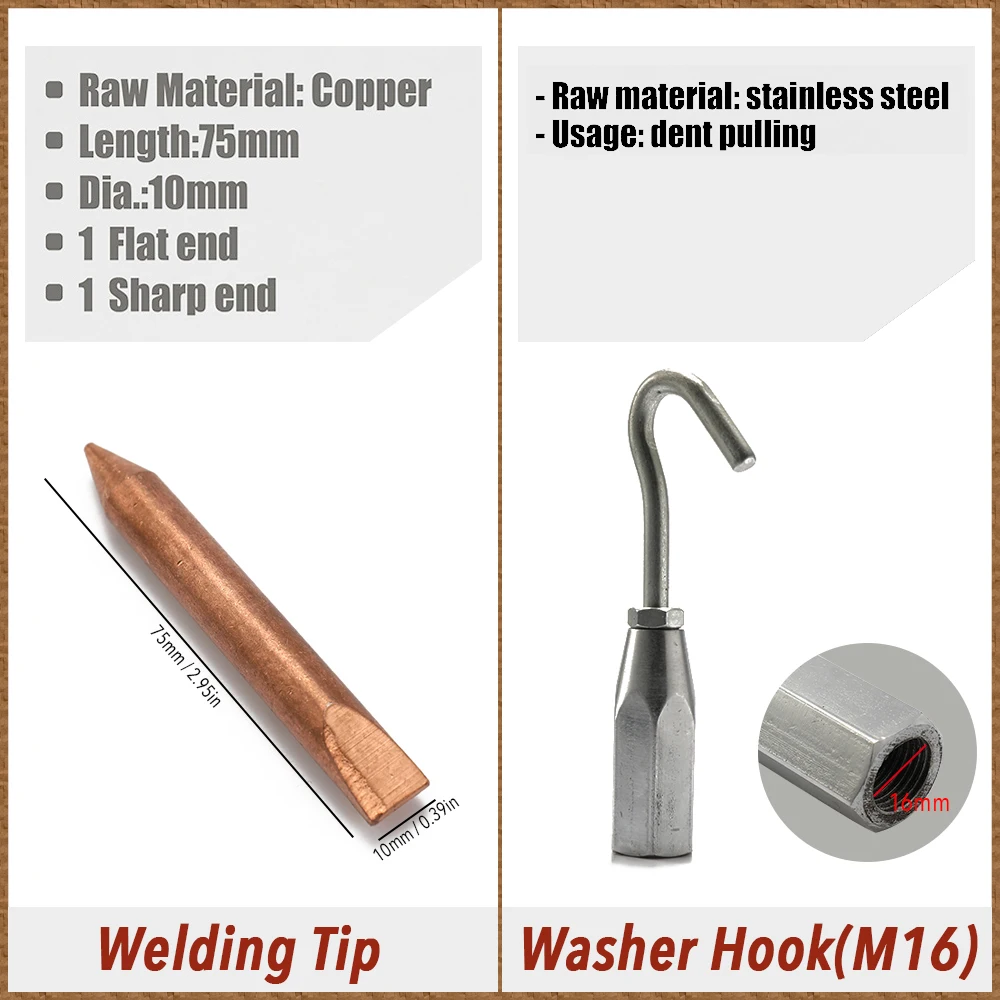 

81pcs Dent Puller Kit Car Body Repairing Tools Spot Welding Electrodes Spotter Weld Machine Removing Dents Remover Device