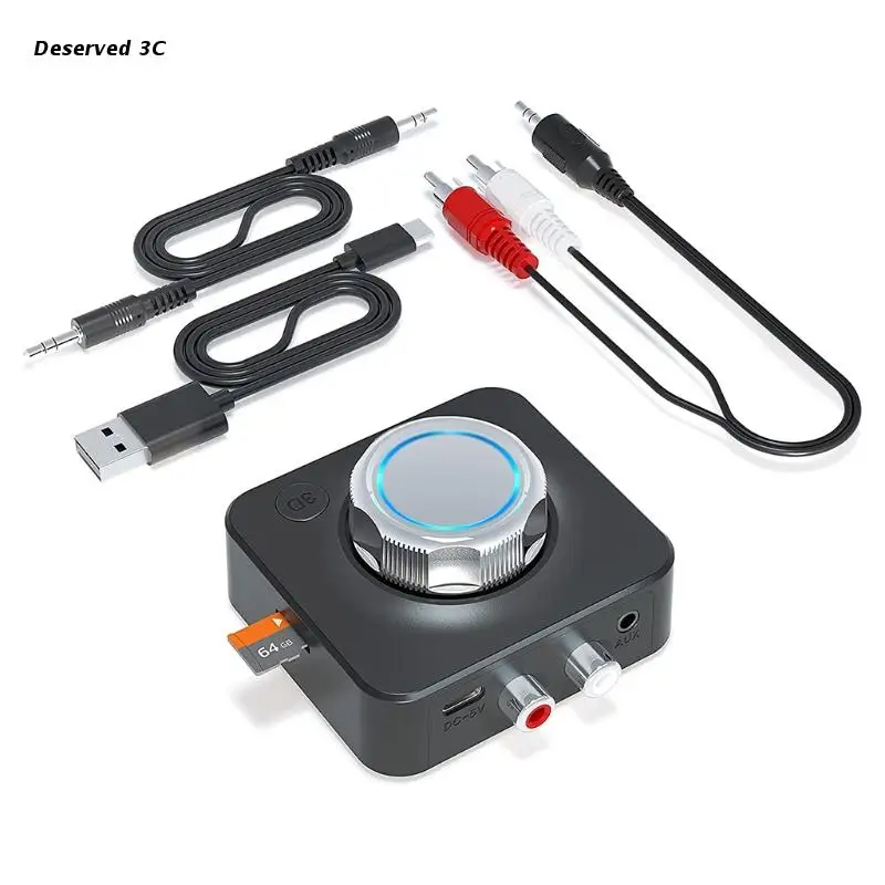 

R9CB Bluetooth 5,0-совместимый автомобильный стереоприемник Aux RCA адаптер передатчик