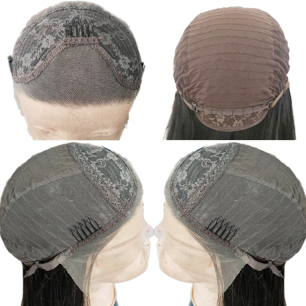 

RONGDUOYI High Temperature Fiber Lace Front Wig Long Balck Wigs for Women Body Wave Wig Free Part Synthetic Lace Wigs Daily Used