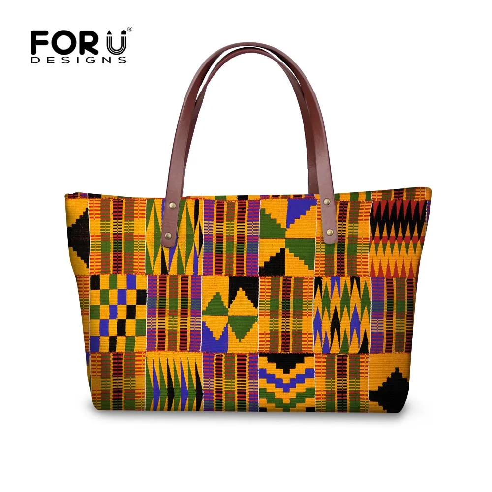 R0287AL FORUDESIGNS/2 шт./компл. Для женщин Сумки& кошелек женская кожаная обувь в африканском стиле традиционной печати, сумки с высокой ручкой, для женщин, сумка через плечо, сумка тоут - Цвет: R0287AL