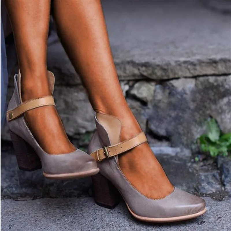 Туфли лодочки женские на высоком толстом каблуке модная удобная обувь платформе