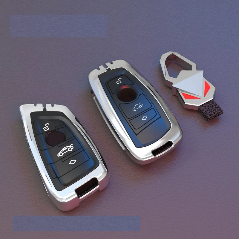 

Чехол для автомобильного ключа с дистанционным управлением из цинкового сплава, чехол для ключа для BMW 1, 2, 3, 4, 5, 6, 7 серии X1, X3, X4, X5, X6, F30, F34, F10, ...