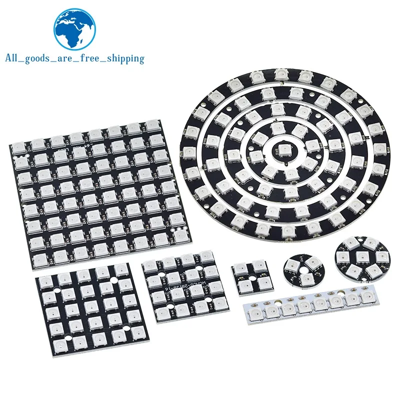 4 8 12 16 каналов WS2812 WS2812B WS 2811 5050 RGB светодиодный светильник Панель модуль 5V 1Bit 4Bit 8Bit