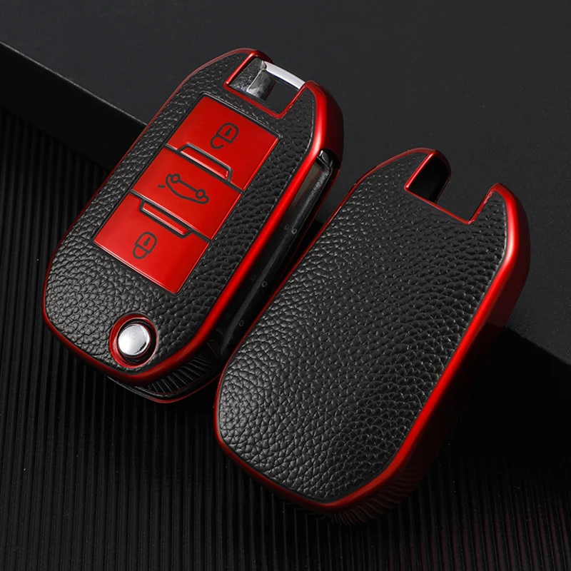 Автомобильный Складной флип-чехол для ключей защитный чехол держатель сумка Citroen