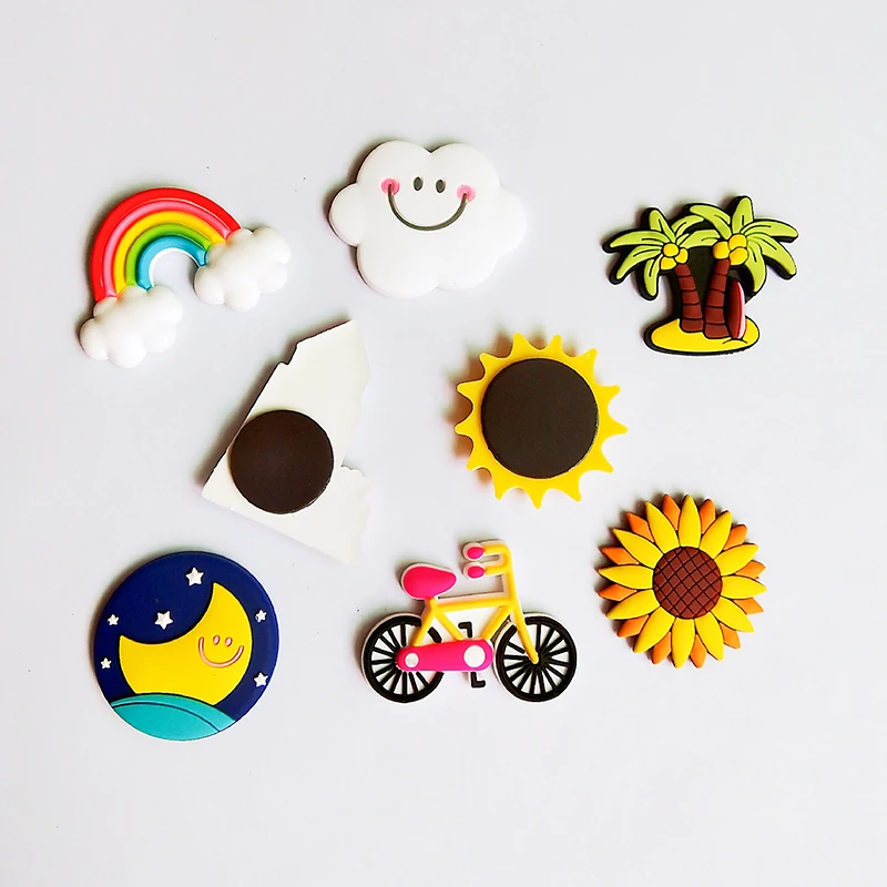 1 шт. магниты на холодильник Радужные облака Солнце Луна мягкие ПВХ подарок