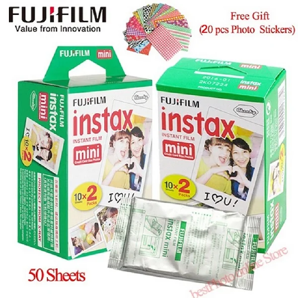 10-200 листов Fujifilm instax mini 9 фильм белый край 3 дюймов широкий пленка для Фотоаппарат моментальной печати mini 8 7s 25 50s 90 фото бумага - Цвет: 50 Sheets