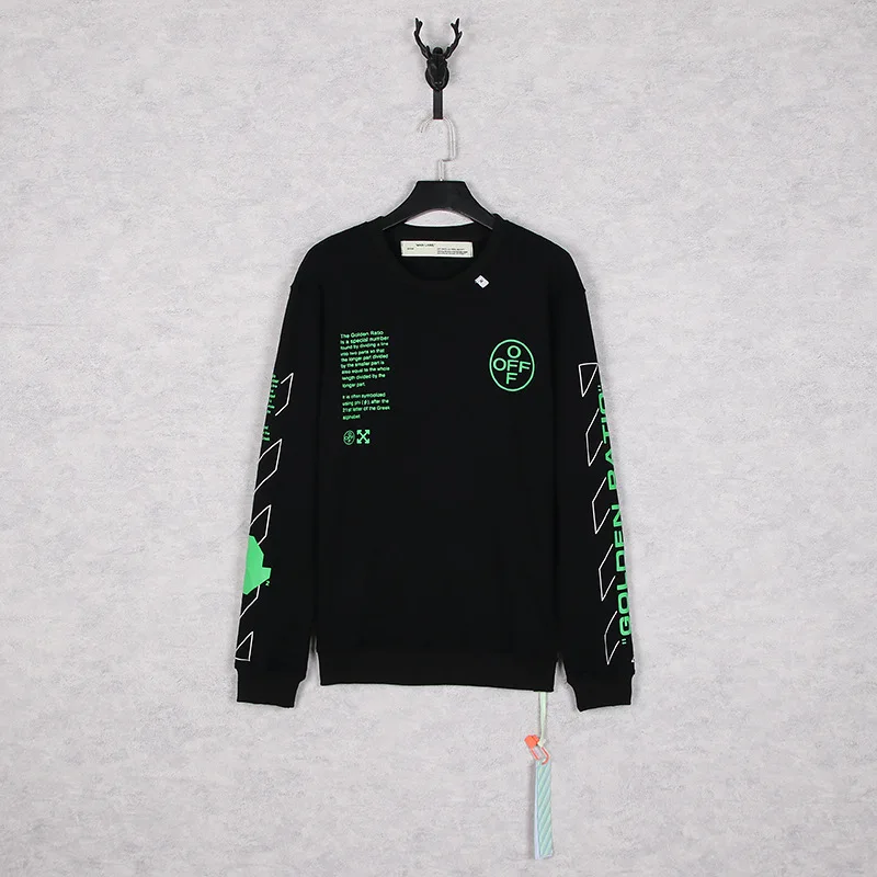

2020 Autumn Harajuku Hoodie Streetwear Cotton Hip Hop Couple sweatshirt Arrows letters Fashion Hoodie US Size OFF WHITE hoodies