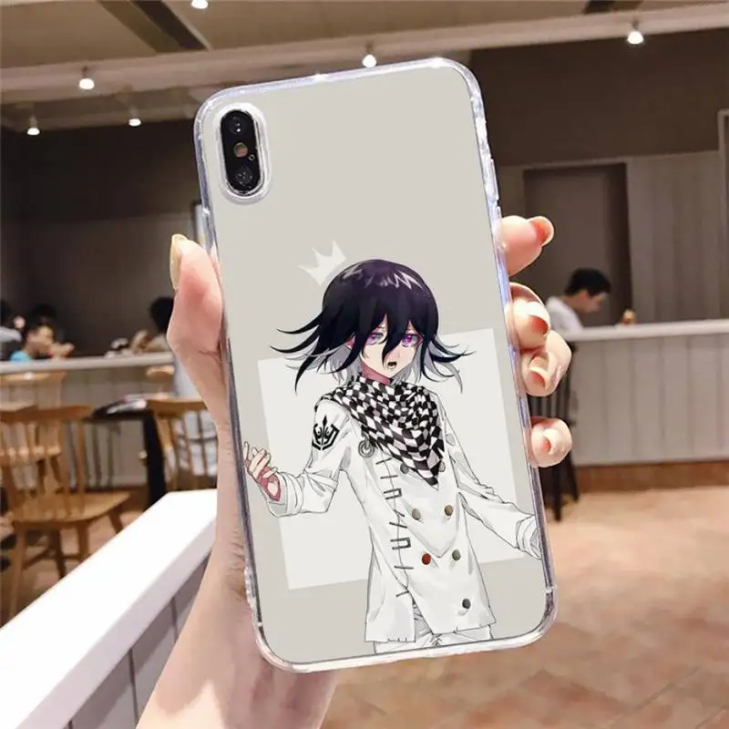 

Kokichi Ouma Girl Phone Case Transparent soft For iphone 5 5s 5c se 6 6s 7 8 11 12 plus mini x xs xr pro max