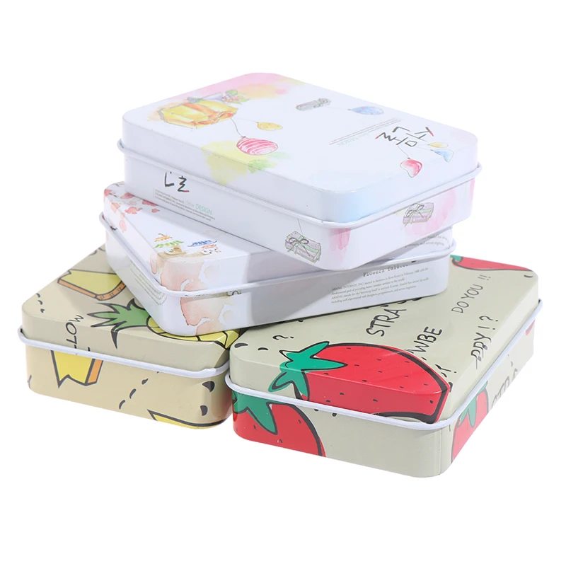 Красочная мини жестяная коробка герметичная банка упаковочные коробки для