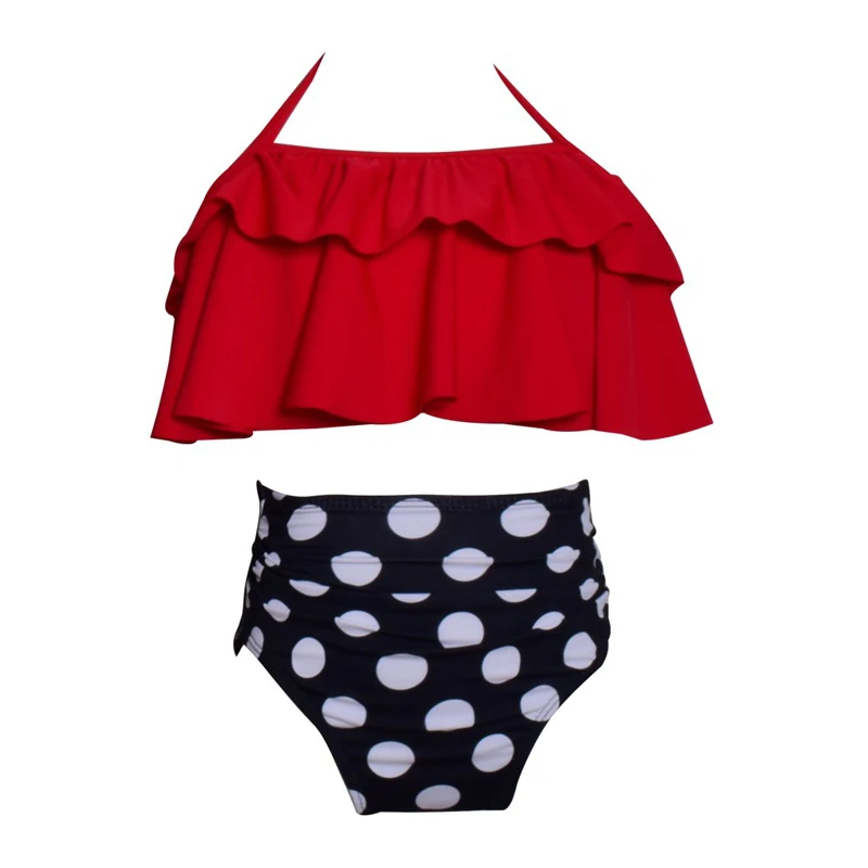 Бикини 2019 детский купальный костюм из двух предметов для девочек бандажный с