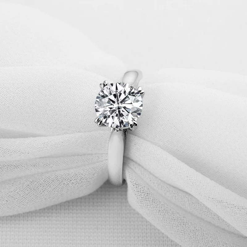 Женское кольцо из серебра 925 пробы с круглым вырезом|fine jewelry|925 silversterling |