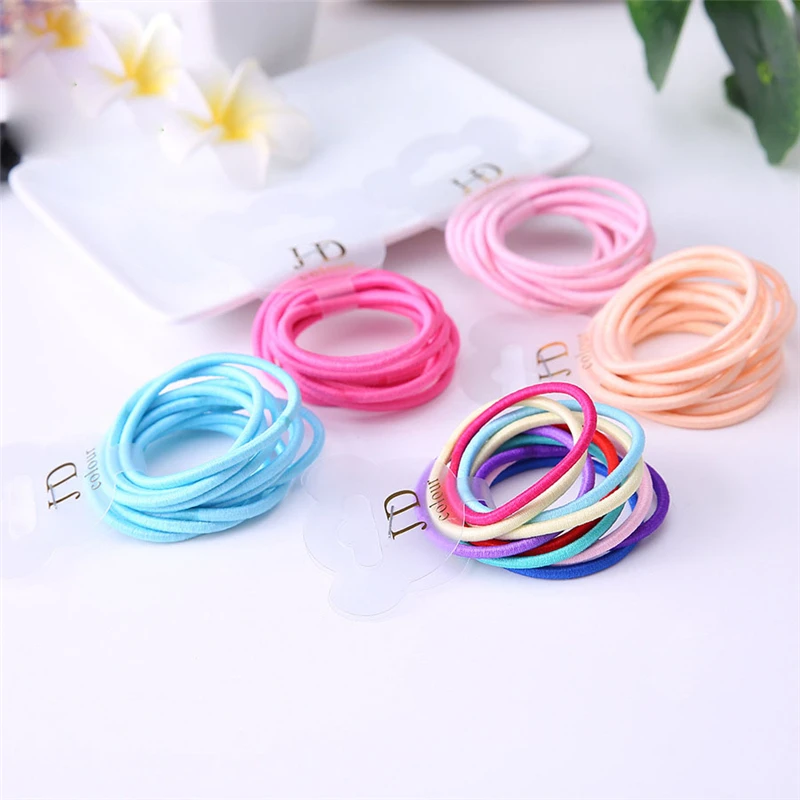 Высокое качество 10 шт./партия детская маленькая эластичная лента для волос яркие