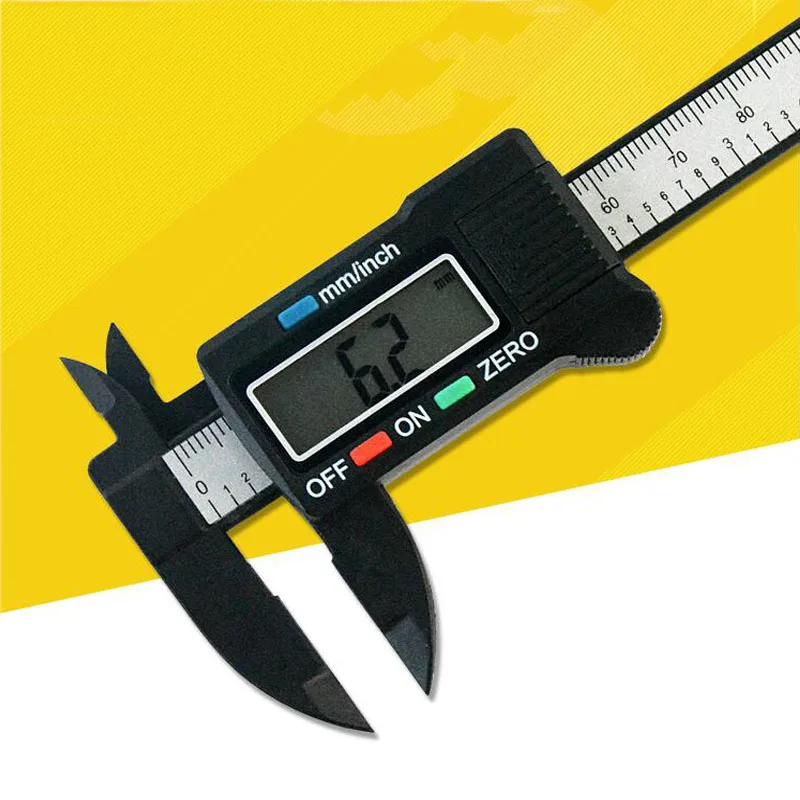 

100mm Electronic Digital Display Vernier Caliper Carbon Fiber Plastic Caliper Micrometer Micrometer Measurement Tool Vernier