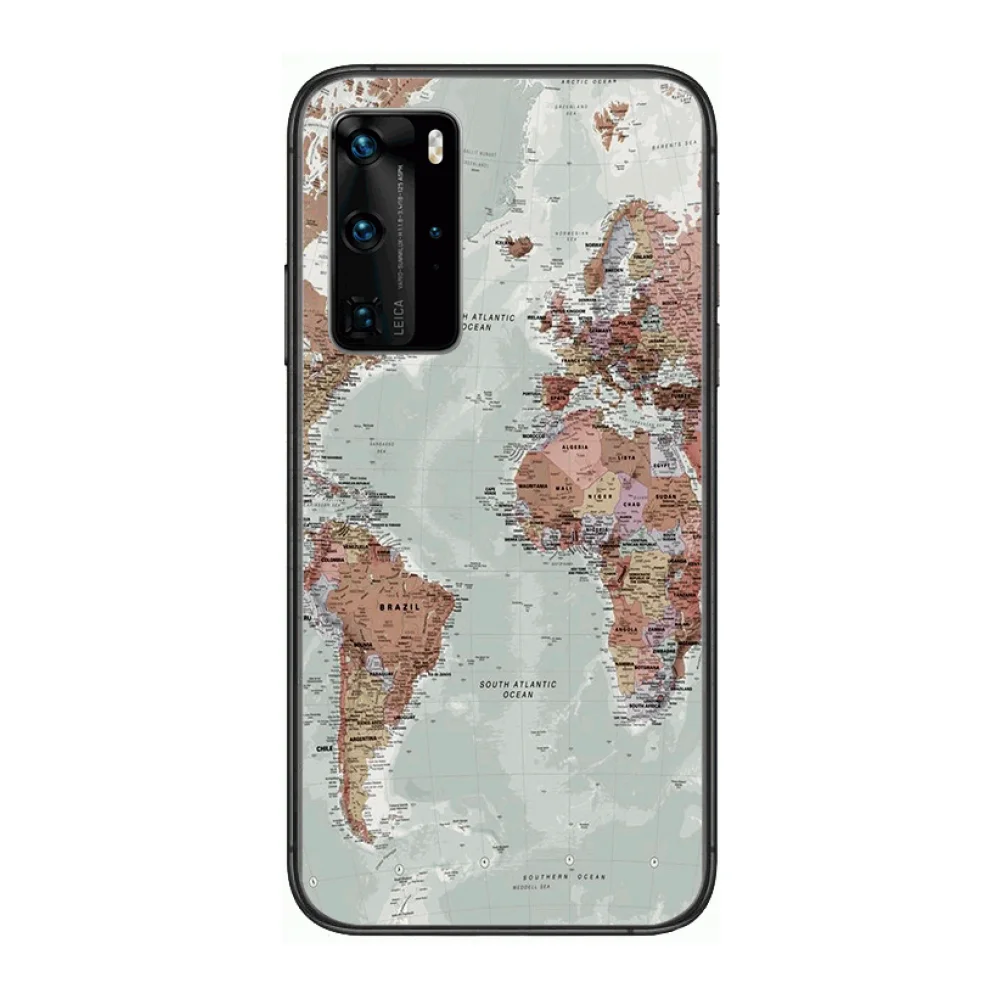 

Personality Boutique Phone Case For Huawei P 40 30 20 10 Lite Smart Z Pro Black Etui Coque Painting Hoesjes comic fashion