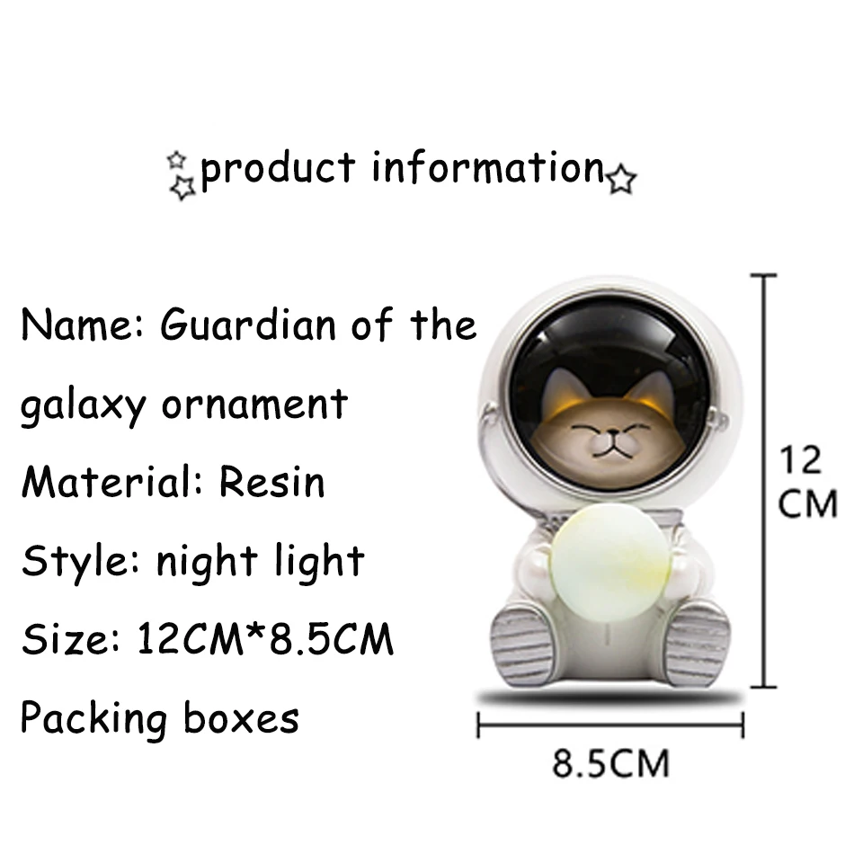 LED Night Light Astronaut Cute Cat/Bear/Dog Lamp Kawaii For Kid Baby Children Bedroom Bedside Decor Light Soft Warm Gift Lamps images - 6