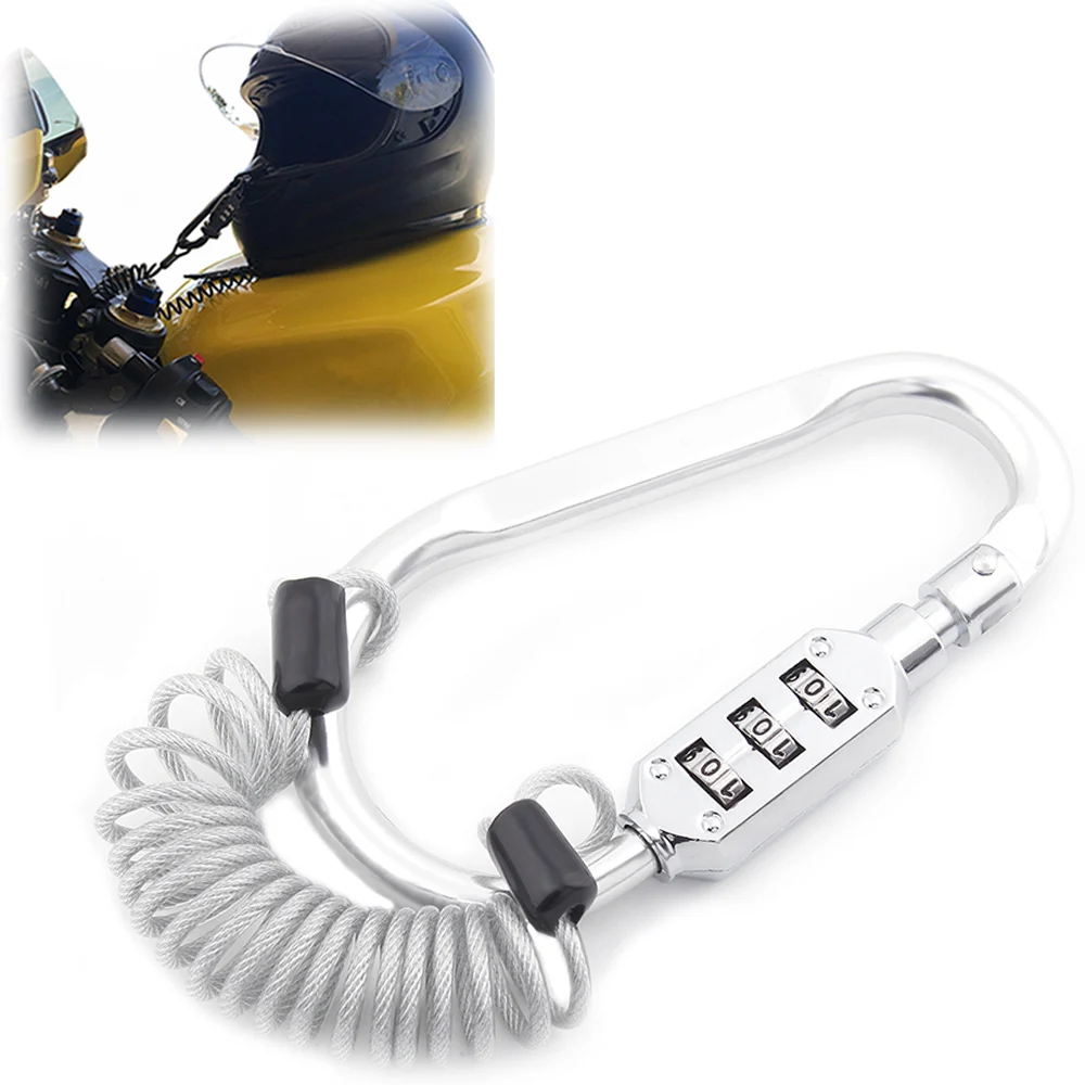 

Cycling Bike Helmet Lock 3 Digit Combination Lock Cable For Motorcycle Helmets Jacket Luggage Security PIN Locking Chain