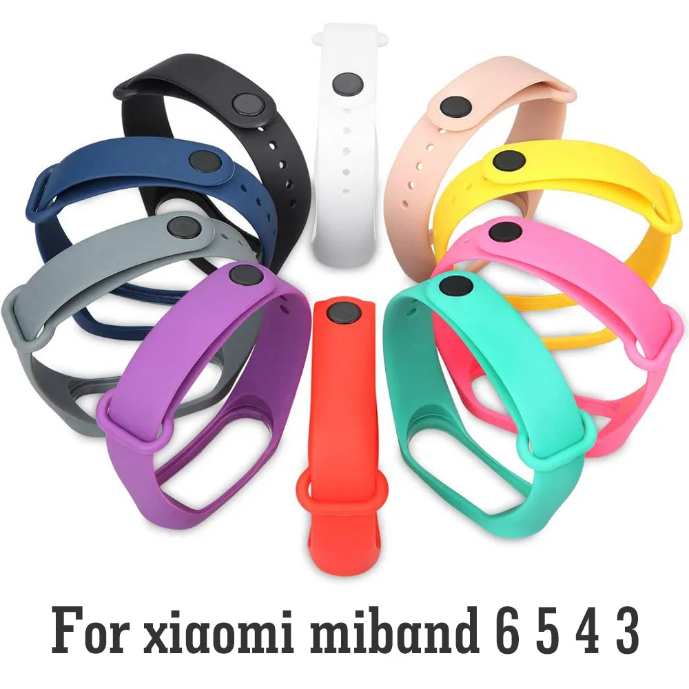 

Strap for Xiaomi Mi Band 6 bracelet Sport silicone watch wristband Miband band6 band4 wriststrap For Xiaomi mi band 6 4 5 strap