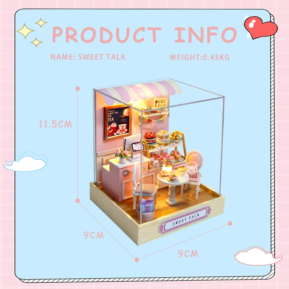 Миниатюрный Кукольный домик CUTEBEE деревянный Румбокс с мебелью дом для детей