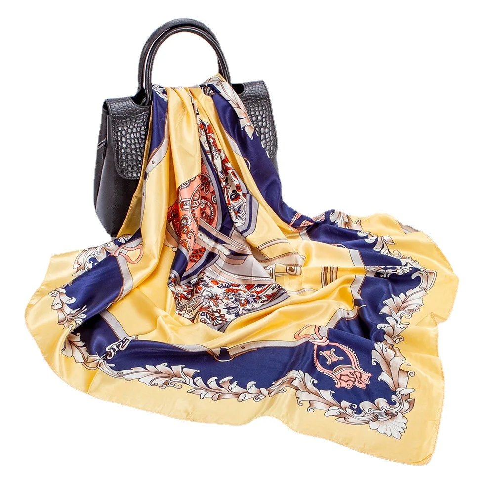 

Silk Scarf Women Shawls Wraps Fashion Small Hair Neck Hijabs Foulard Scarves Female Lady bufanda seda mujer echarpe ete soie