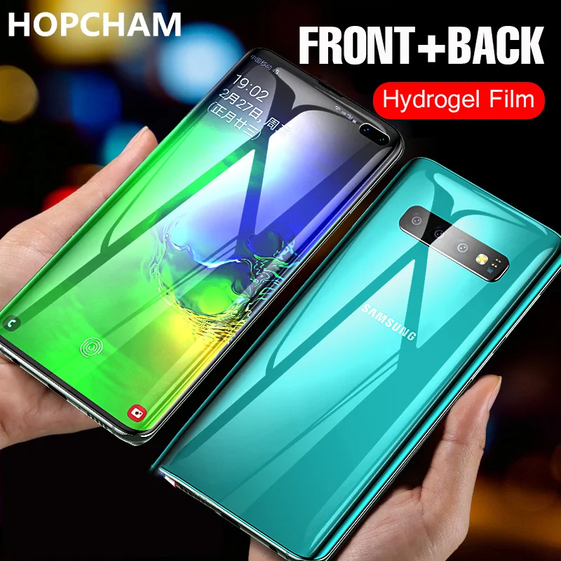 Передняя и задняя 3D полная защитная пленка из ТПУ для Samsung S8 S9 S10 Plus мягкая