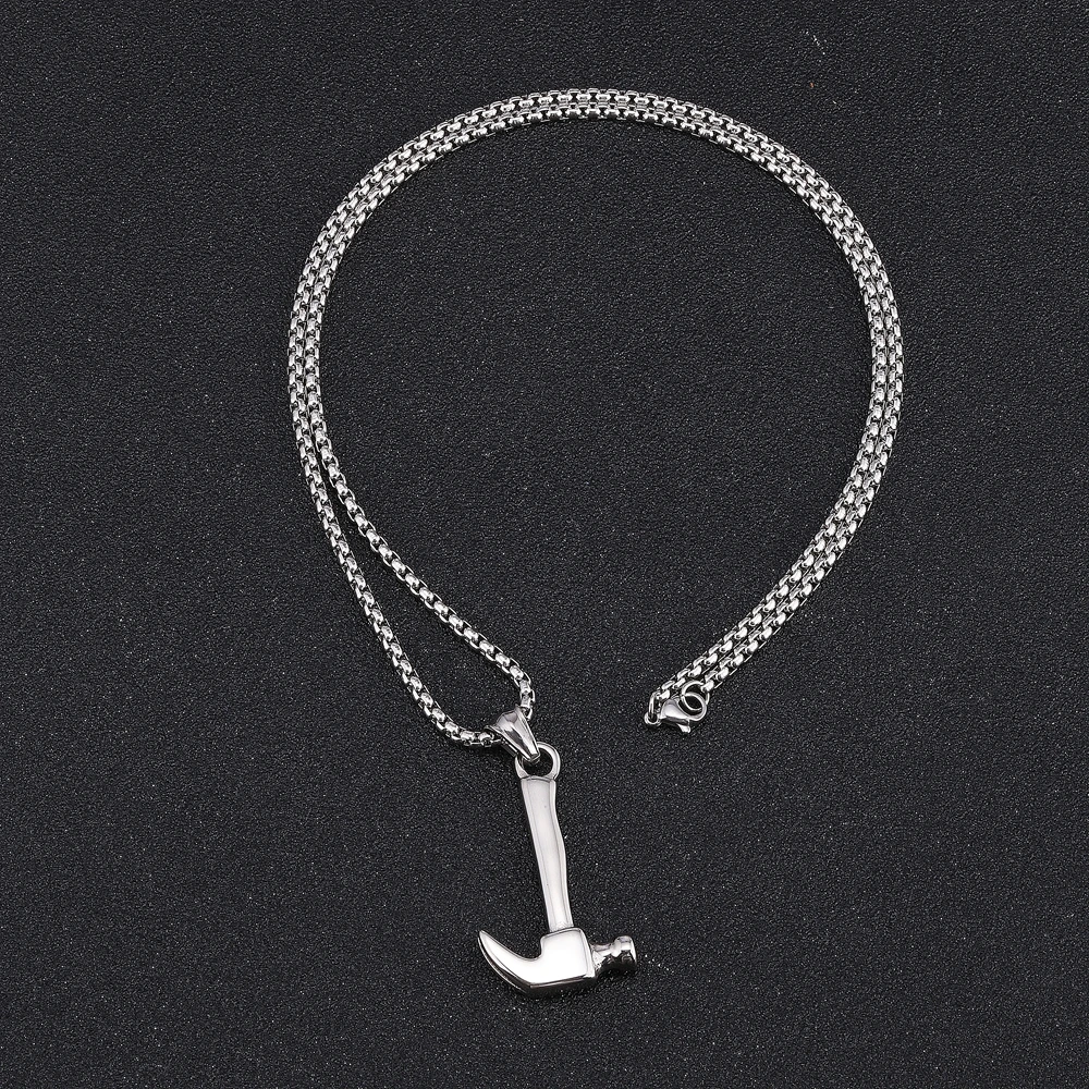 Цепочка из нержавеющей стали подвеска с молотком Мужская цепочка модные мужские