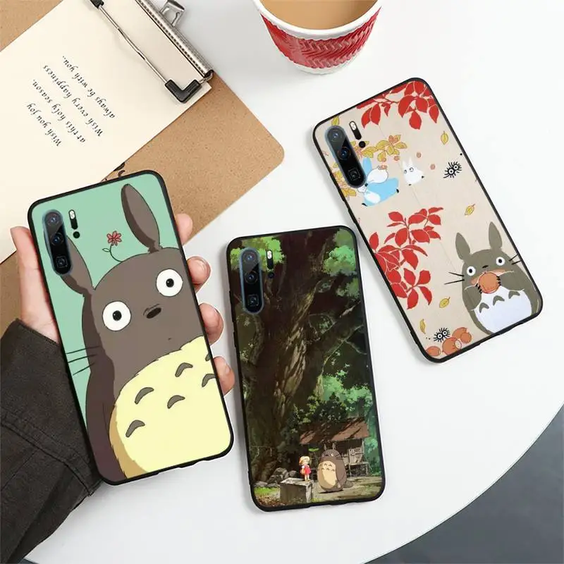 

Totoro Cute Anime Hayao Miyazaki Phone Case For Huawei honor Mate 10 20 30 40 i 9 8 pro x Lite P smart 2019 Y5 2018 nova 5t