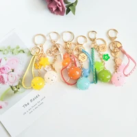 korean style candy colored jelly five pointed star key chain spot drill car pendant bag ornament small gift