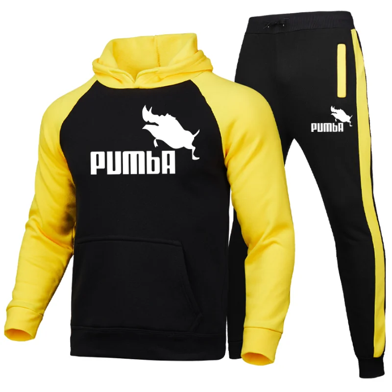 

2021New Men's Autumn Winter Sets Zipper Hoodie+Pants Pieces Casual Tracksuit Male Sportswear Gym Brand Clothing Sweat Suit