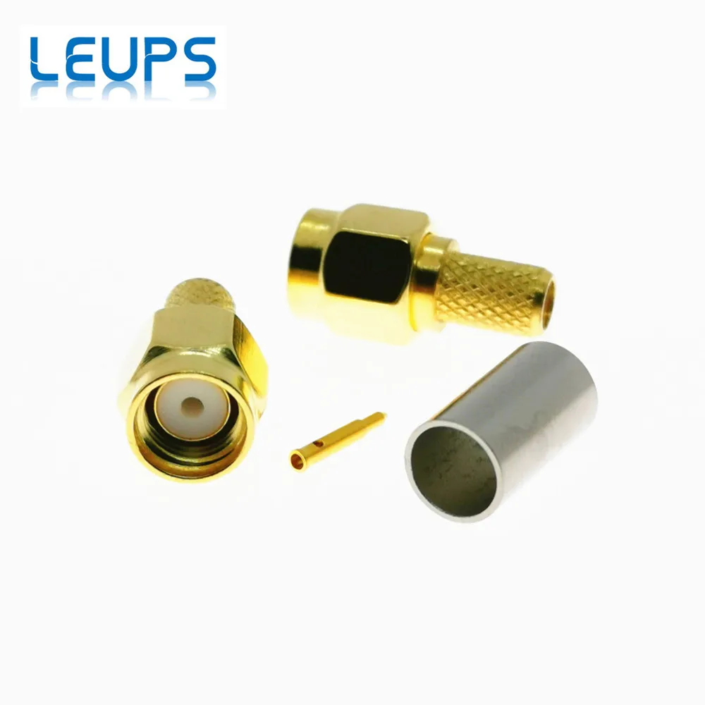 10 шт. SMA разъем типа папа или (Мама) обжимной RG58 LMR195 RG142 RG400 RG223 RF разъем|connector