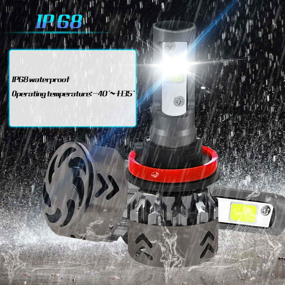 Ароуз H11 H1 H7 9005 9006 COB Автомобильный светодиодный налобный фонарь лампы H4 (Подол