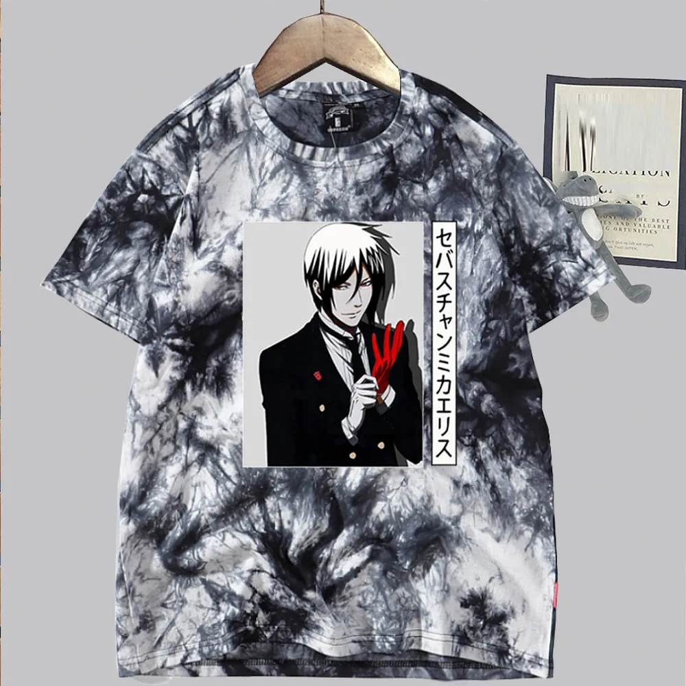 

Black Butler Tshirt Men Kawaii Anime Tees Hip Hop Streetwear Unisex Tops Male