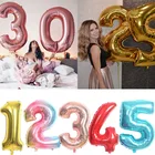 Гелиевые воздушные шары в виде цифр, 3240 дюйма, для дня рождения, вечеринки, юбилея, украшения для детского праздника