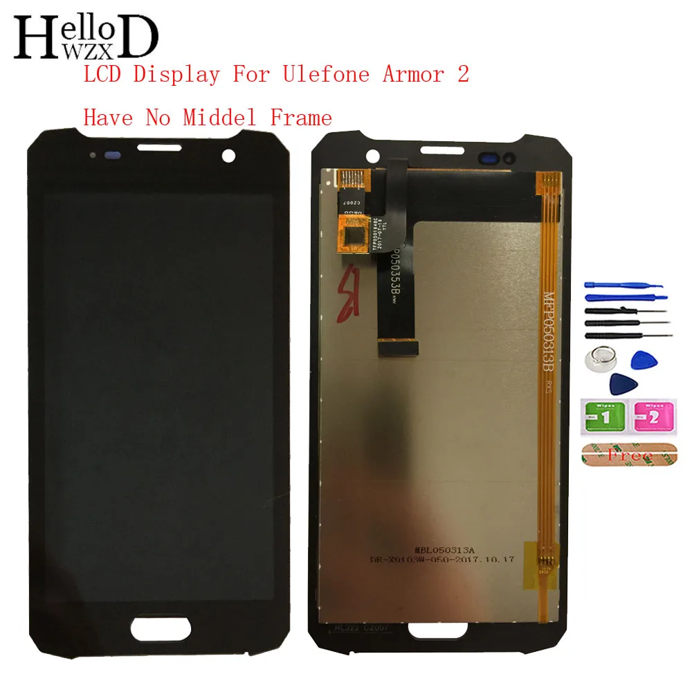 ЖК-дисплей 5 0 дюйма для Ulefone Armor 2 ЖК-экран дигитайзер панель переднее стекло